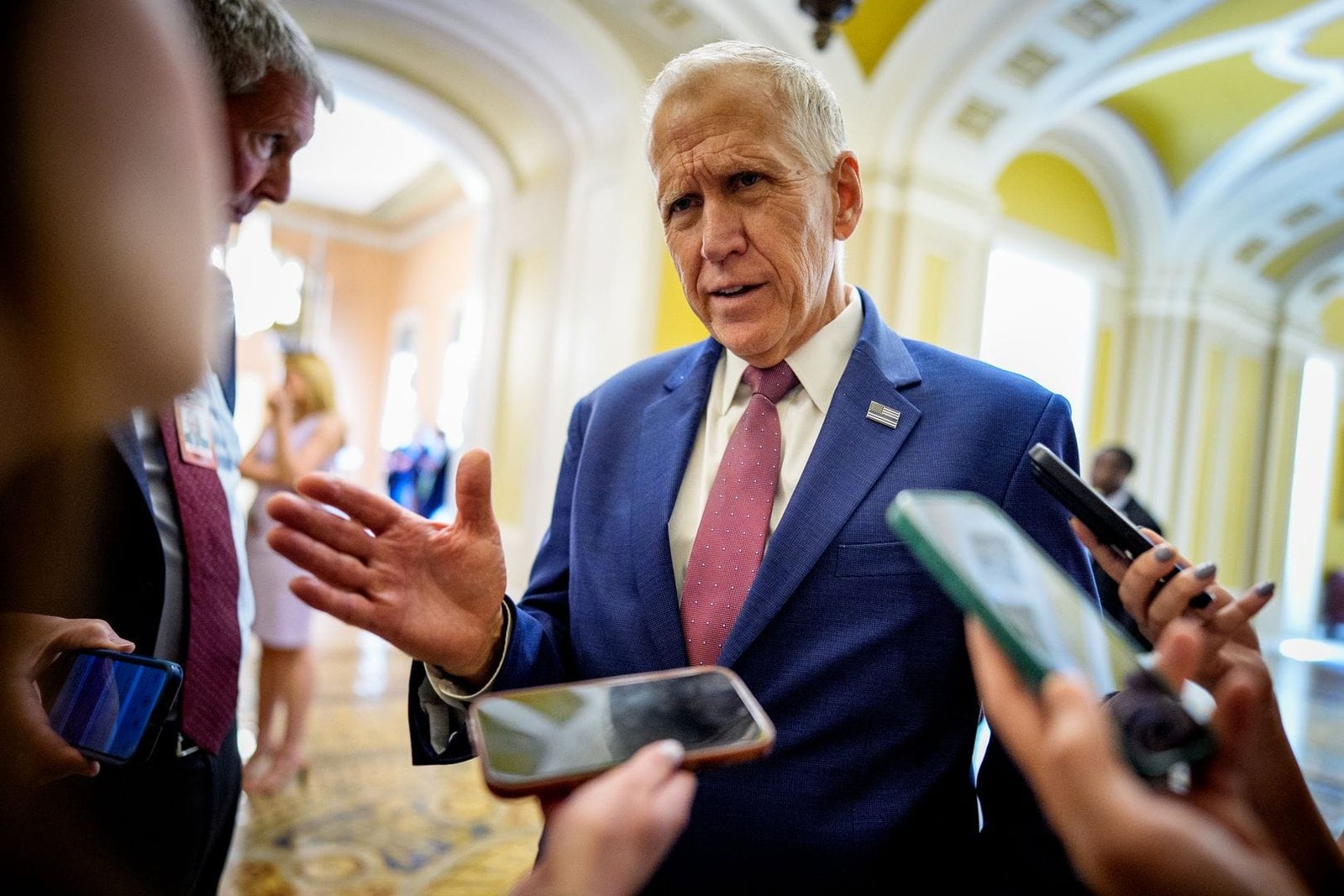 Senators ready to: The Key Urgent Update 1 Senators discussing the Clarity Act in the U.S. Capitol building