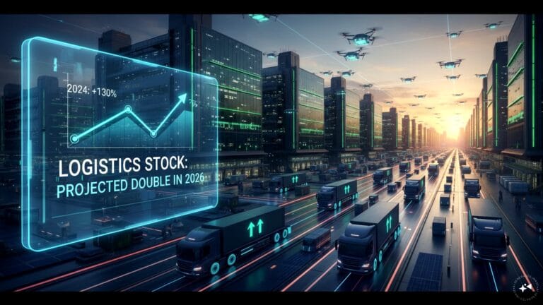 Professional financial chart showing growth trends for this logistics stock