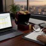 A professional analyzing financial documents for itr filing: how