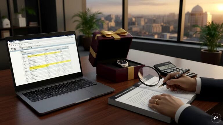 A professional analyzing financial documents for itr filing: how