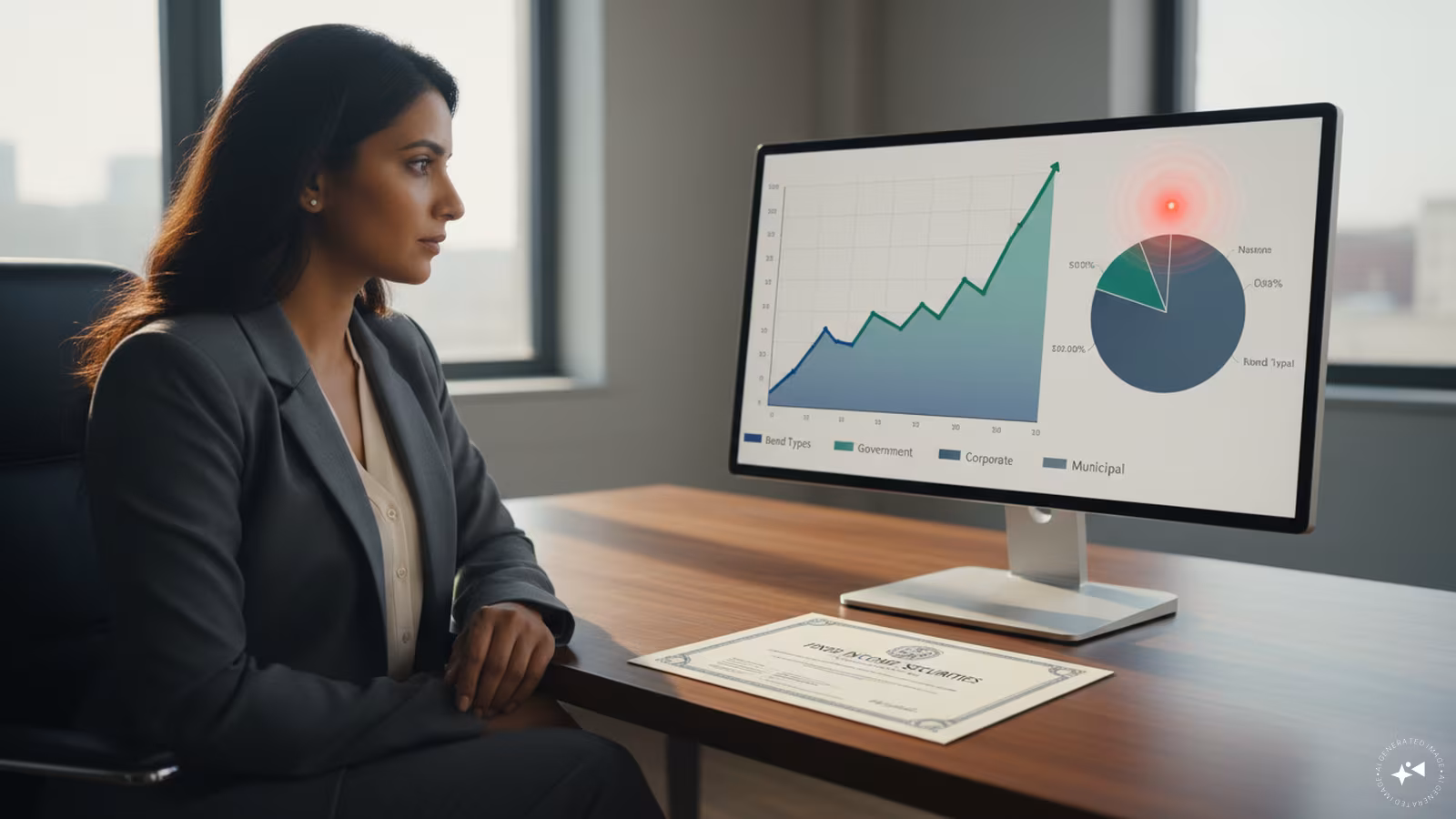 Thinking of investing: The Essential Must-Read Guide 1 A professional investor analyzing financial charts and bond market data for strategic planning.