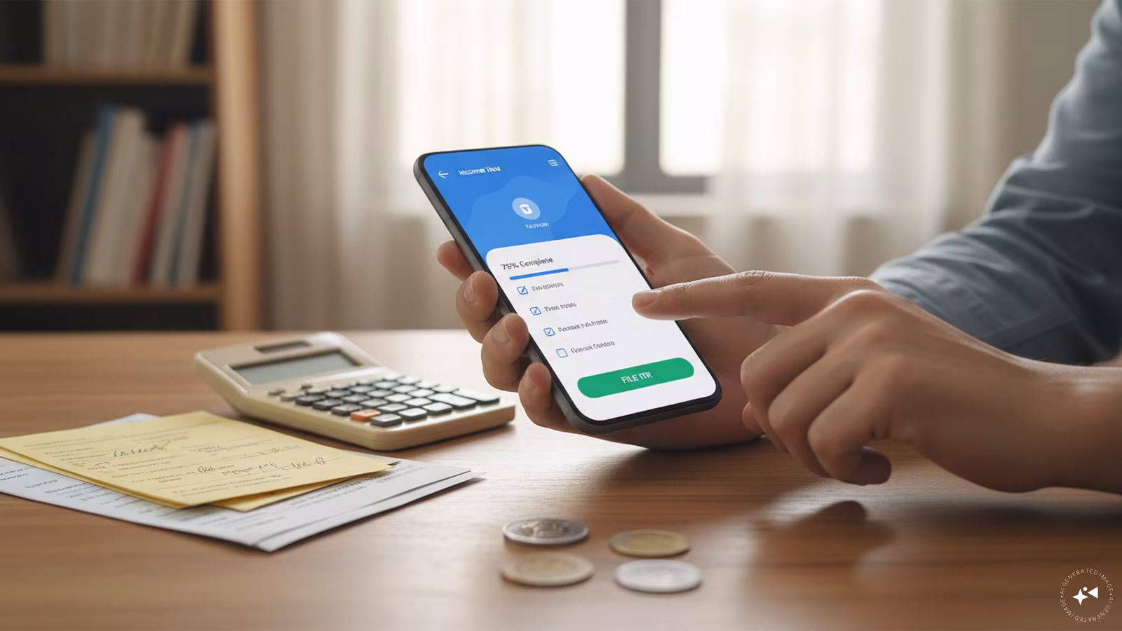 Income tax return: The Essential Must-Read Guide 1 A person using a smartphone to file their income tax return digitally