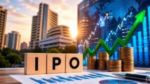 Professional financial chart representing the sbi funds ipo market debut
