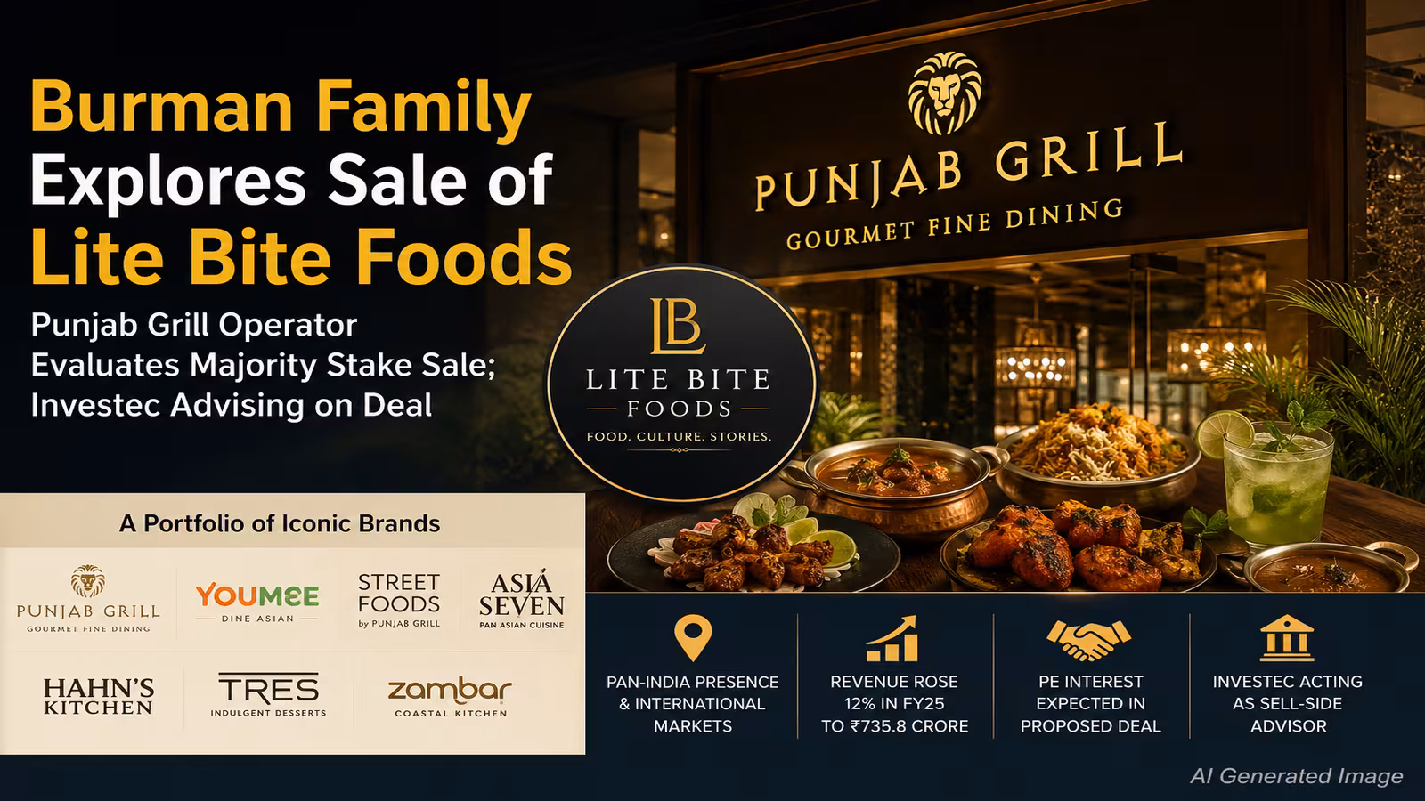 burman family explores: The Key Essential Strategy 1 The Burman family explores strategic options for Lite Bite Foods in the Indian market