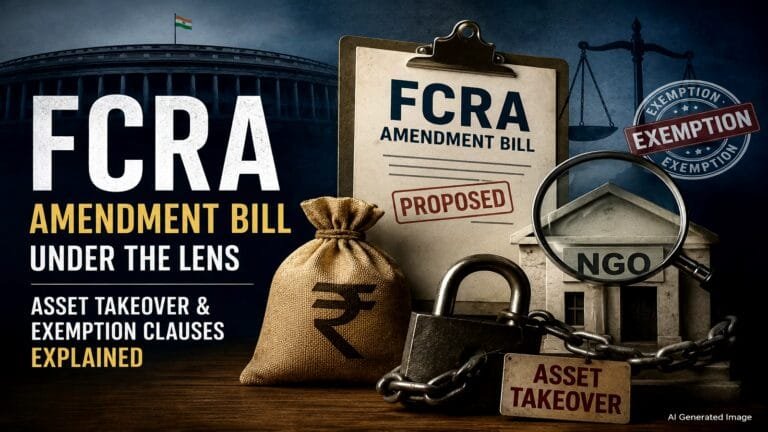 Legal documents regarding the FCRA Amendment Bill and NGO compliance