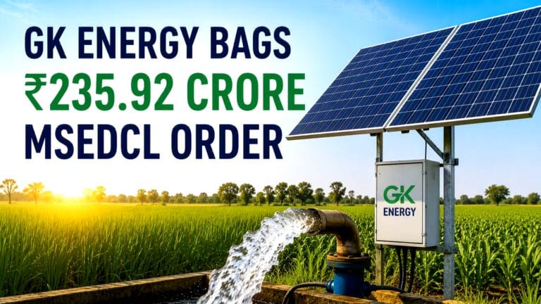 A professional chart showing the growth trend of gk energy shares in the renewable market