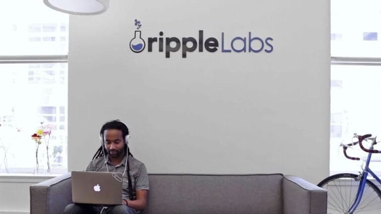 Digital representation of the xrp ledger blockchain showing institutional financial data integration