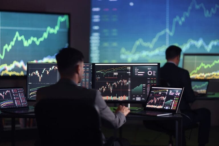 Professional chart showing the price trend of bitcoin and ether in a digital finance setting