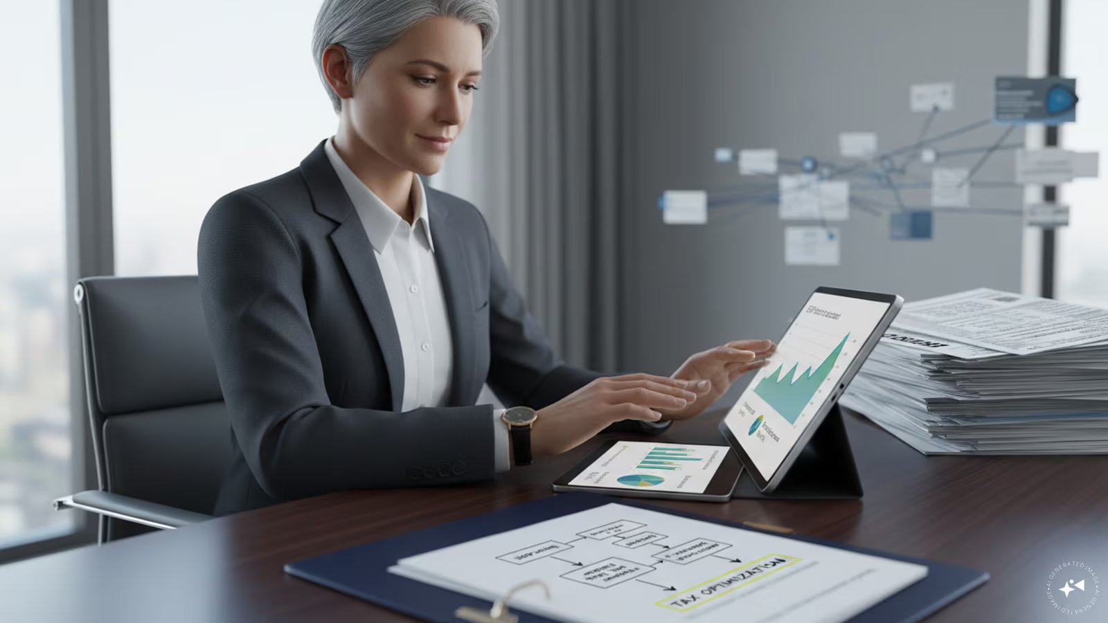 Got esops? here’s: The Essential Must-Read Guide 1 Professional financial advisor reviewing ESOP documents and tax strategy