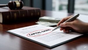 Professional analyzing financial documents for big tax relief on ESOPs