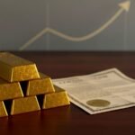 Investor reviewing gold bond premature redemption options on a digital dashboard