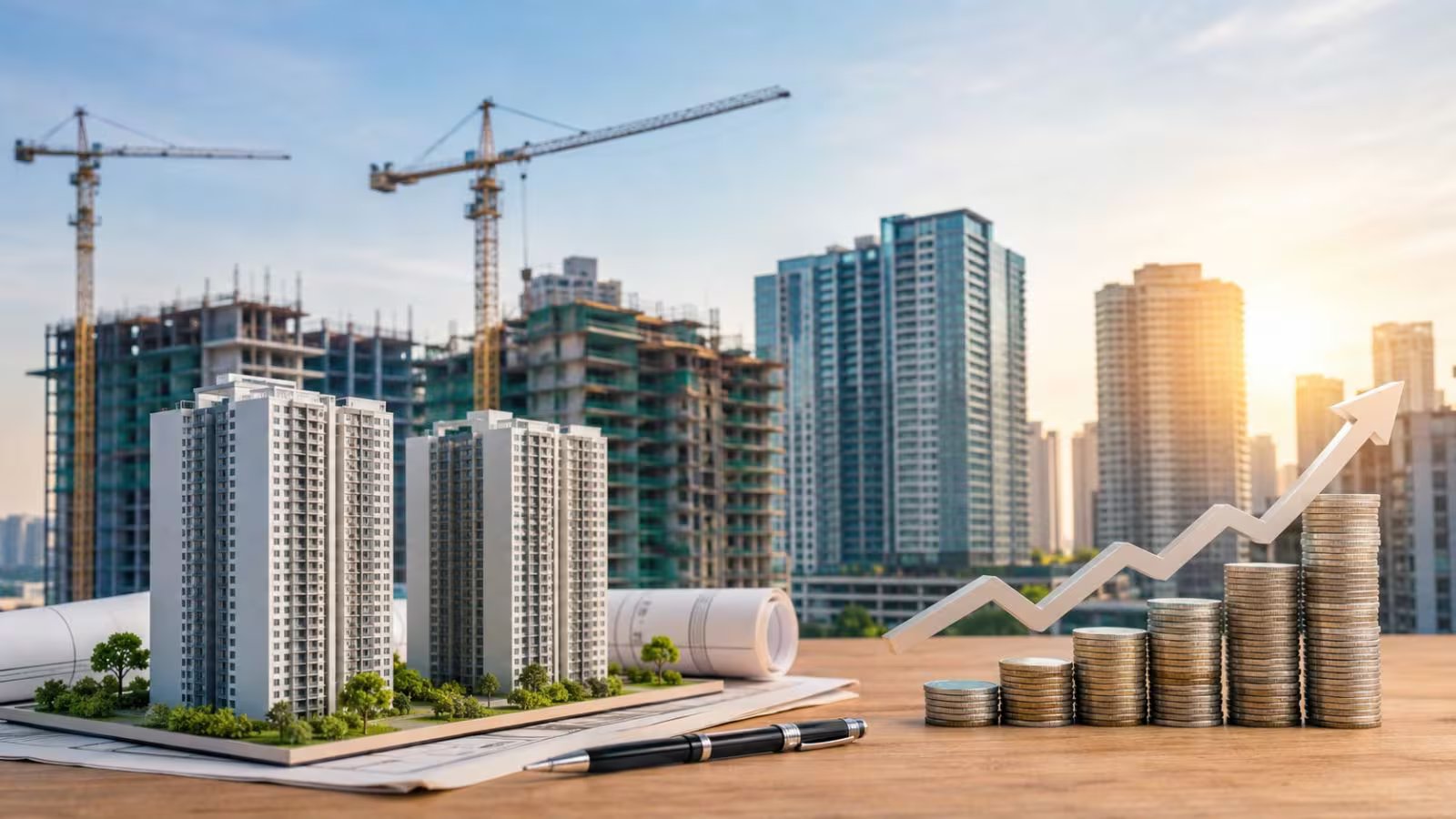 Signature Global construction site in Gurugram