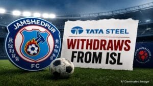 Tata Steel logo and football development concept
