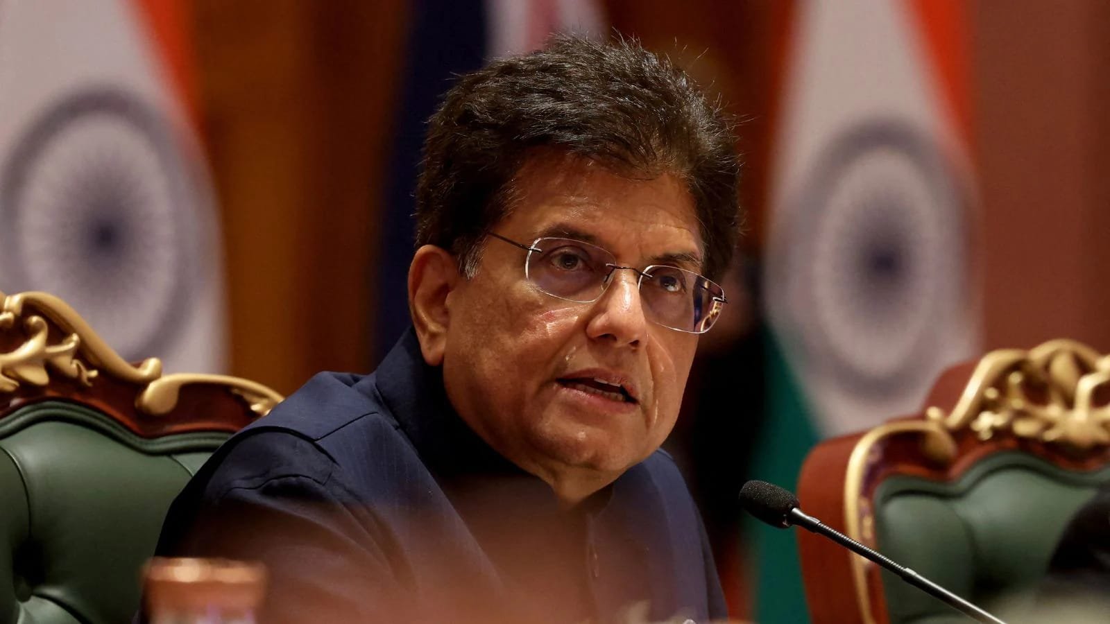 Piyush Goyal discussing trade policy and international economic cooperation