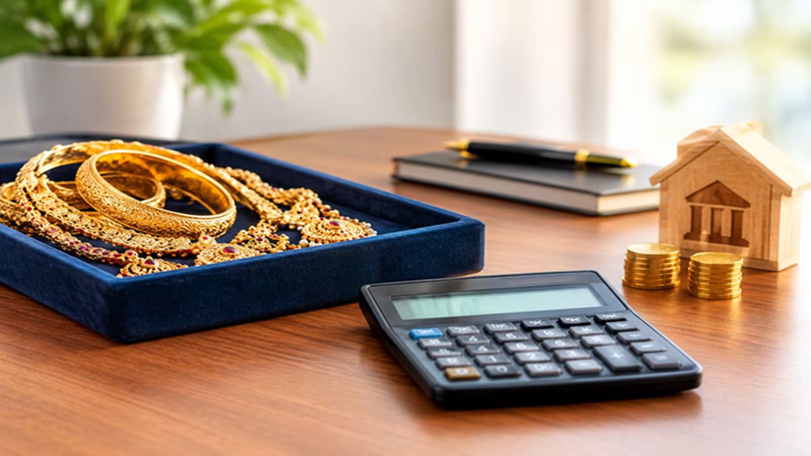 Estimate your gold: The Essential Must-Read Guide 1 A person using a digital gold loan calculator to estimate your gold value for financial planning