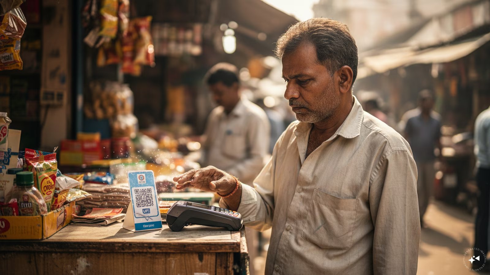 Merchant analyzing digital payment costs and UPI transaction fees