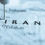 Financial chart showing market volatility following trump's iran pledge announcement