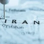 Financial chart showing market volatility following trump's iran pledge announcement